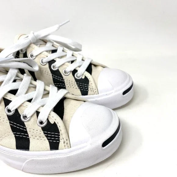 💖MEGA SALE💖Converse Jack Purcell OX Women's Low Top Black White Zebra 165028C - Picture 7 of 10